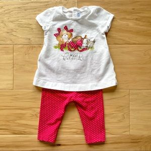 Mayoral Brand, Baby girl 2-piece printed set